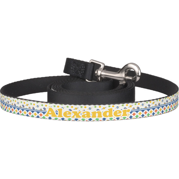 Custom Boy's Space & Geometric Print Dog Leash (Personalized)