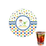 Boy's Space & Geometric Print Printed Drink Topper - 1.5" (Personalized)