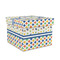 Boy's Space & Geometric Print Gift Boxes with Lid - Canvas Wrapped - Medium - Front/Main