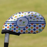 Boy's Space & Geometric Print Golf Club Iron Cover (Personalized)