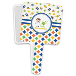 Boy's Space & Geometric Print Hand Mirror (Personalized)