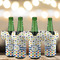 Boy's Space & Geometric Print Jersey Bottle Cooler - Set of 4 - LIFESTYLE