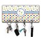 Boy's Space & Geometric Print Key Hanger w/ 4 Hooks & Keys