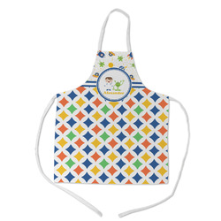 Boy's Space & Geometric Print Kid's Apron - Medium (Personalized)