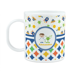 Boy's Space & Geometric Print Plastic Kids Mug (Personalized)