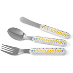 Boy's Space & Geometric Print Kid's Flatware (Personalized)