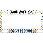 Boy's Space & Geometric Print License Plate Frame - Style B (Personalized)