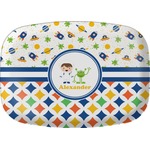 Boy's Space & Geometric Print Melamine Platter (Personalized)