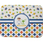 Boy's Space & Geometric Print Memory Foam Bath Mat - 48"x36" (Personalized)