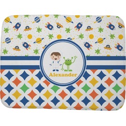 Boy's Space & Geometric Print Memory Foam Bath Mat - 48"x36" (Personalized)