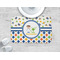 Boy's Space & Geometric Print Memory Foam Bath Mat - LIFESTYLE 34x21