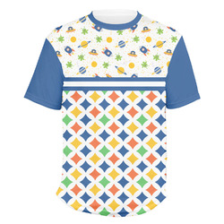 Boy's Space & Geometric Print Men's Crew T-Shirt - Large