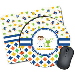 Boy's Space & Geometric Print Mouse Pad (Personalized)