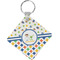 Boy's Space & Geometric Print Personalized Diamond Key Chain