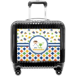 Boy's Space & Geometric Print Pilot / Flight Suitcase (Personalized)