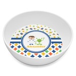 Boy's Space & Geometric Print Melamine Bowl - 8 oz (Personalized)