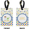 Boy's Space & Geometric Print Rectangle Luggage Tag (Front + Back)