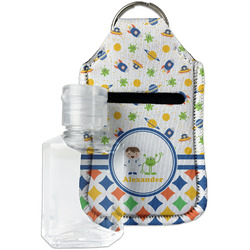 Boy's Space & Geometric Print Hand Sanitizer & Keychain Holder - Small (Personalized)