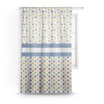 Boy's Space & Geometric Print Sheer Curtain