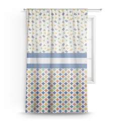 Boy's Space & Geometric Print Sheer Curtain - 50"x84"