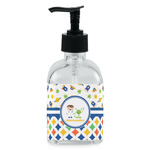 Boy's Space & Geometric Print Glass Soap & Lotion Bottle - Single Bottle (Personalized)