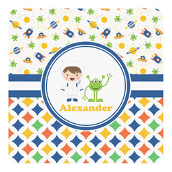 Boy's Space & Geometric Print Square Decal (Personalized)