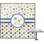 Boy's Space & Geometric Print Square Table Top (Personalized)