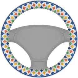 Boy's Space & Geometric Print Steering Wheel Cover