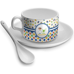 Boy's Space & Geometric Print Tea Cup - Single (Personalized)