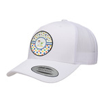 Boy's Space & Geometric Print Trucker Hat - White (Personalized)