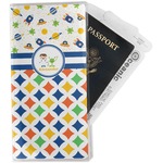 Boy's Space & Geometric Print Travel Document Holder