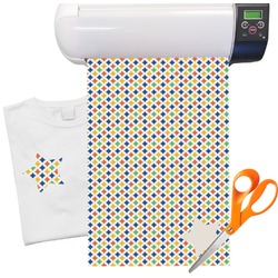 Boy's Space & Geometric Print Heat Transfer Vinyl Sheet (12"x18")