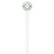 Boy's Space & Geometric Print White Plastic 7" Stir Stick - Round - Single Stick