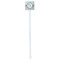 Boy's Space & Geometric Print White Plastic Stir Stick - Double Sided - Square - Single Stick