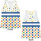 Boy's Space & Geometric Print Womens Racerback Tank Tops - Medium - Front and Back