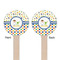 Boy's Space & Geometric Print Wooden 7.5" Stir Stick - Round - Double Sided - Front & Back