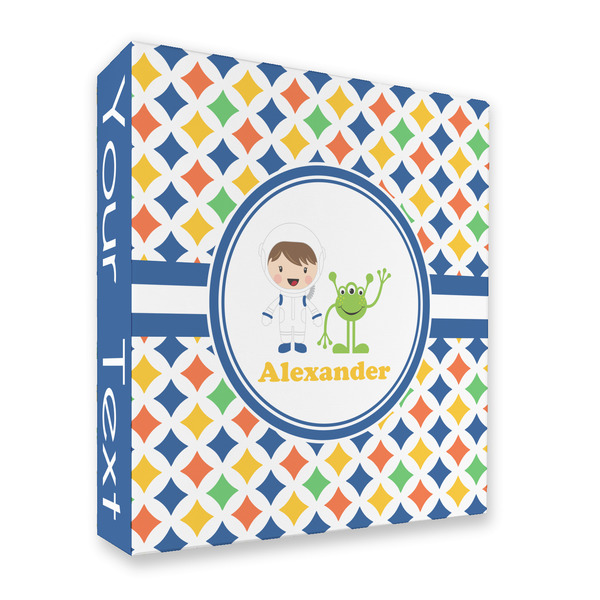 Custom Boy's Astronaut 3 Ring Binder - Full Wrap - 2" (Personalized)