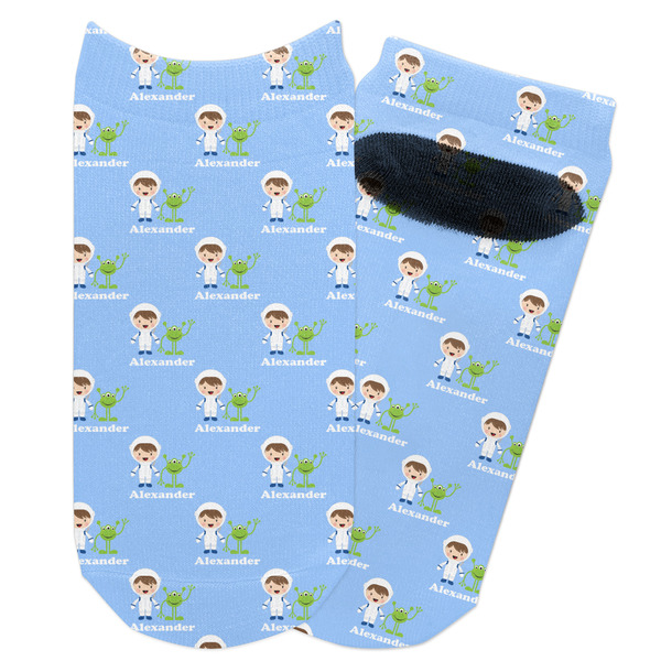 Custom Boy's Astronaut Adult Ankle Socks (Personalized)