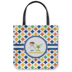 Boy's Astronaut Canvas Tote Bag - Small - 13"x13" (Personalized)