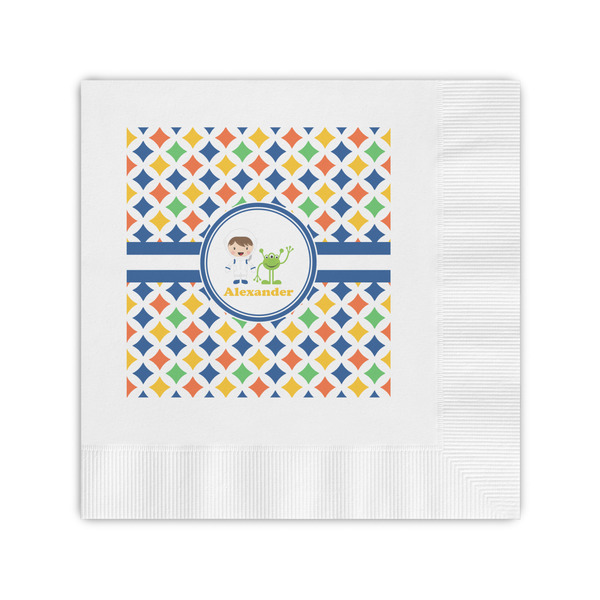 Custom Boy's Astronaut Coined Cocktail Napkins (Personalized)