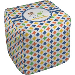 Boy's Astronaut Cube Pouf Ottoman - 18" (Personalized)