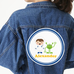 Boy's Astronaut Twill Iron On Patch - Custom Shape - 3XL - Set of 4 (Personalized)