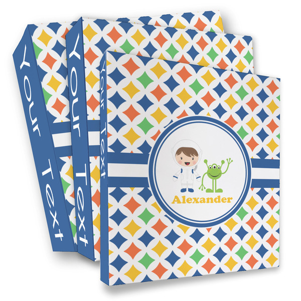 Custom Boy's Astronaut 3 Ring Binder - Full Wrap (Personalized)