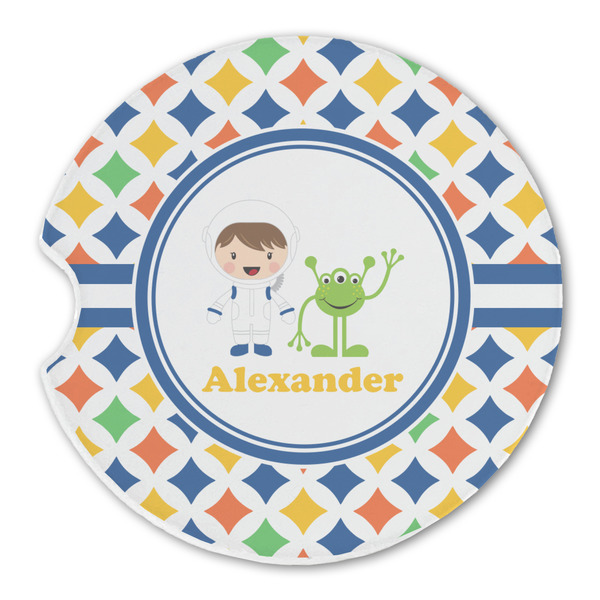 Custom Boy's Astronaut Sandstone Car Coaster - Single (Personalized)