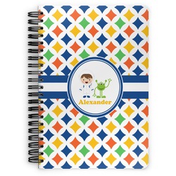 Boy's Astronaut Spiral Notebook - 7x10 w/ Name or Text