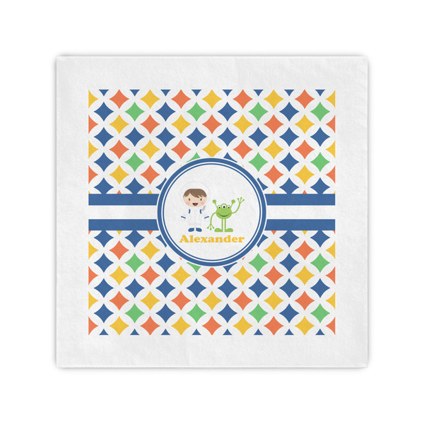 Custom Boy's Astronaut Cocktail Napkins (Personalized)