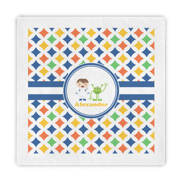 Custom Boy's Astronaut Decorative Paper Napkins (Personalized)