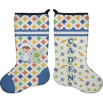 Boy's Astronaut Holiday Stocking - Double-Sided - Neoprene (Personalized)