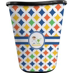 Boy's Astronaut Waste Basket - Double Sided (Black) (Personalized)