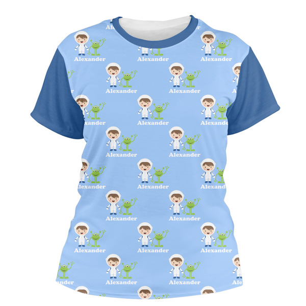 Custom Boy's Astronaut Women's Crew T-Shirt - Small (Personalized)